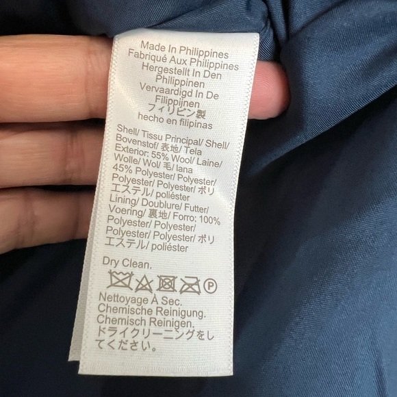 J. Crew Red and Navy Wool Houndstooth Skirt size 12 - Picture 5 of 7